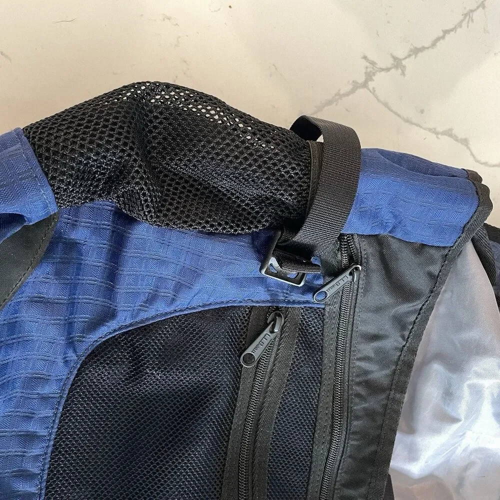L.L. Bean Messenger Shoulder Bag Travel Blue Laptop
